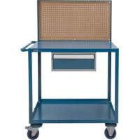 Mobile Service Cart, 2 Tiers, 24" W x 57" H x 40" D, 1200 lbs. Capacity MP084 | NTL Industrial