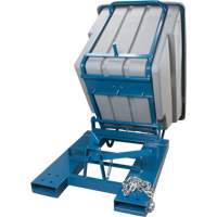 Self-Dumping Hopper, Polyethylene, 1-1/10 cu.yd, Grey NTL Industrial