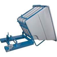 Self-Dumping Hopper, Polyethylene, 1-1/10 cu.yd, Grey NTL Industrial