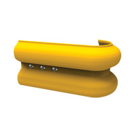 SlowStop<sup>®</sup> FlexRail Guardrail End Cap, Polycarbonate, 9-4/5" L x 13-3/4" H, Yellow MP189 | NTL Industrial