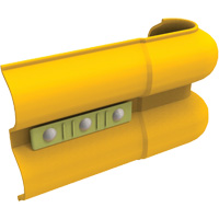 SlowStop<sup>®</sup> FlexRail Guardrail End Cap, Polycarbonate, 9-4/5" L x 13-3/4" H, Yellow MP190 | NTL Industrial