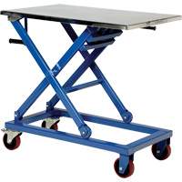 Manual Scissor Lift Table, 37" L x 23-1/2" W, Stainless Steel, 660 lbs. Capacity MP199 | NTL Industrial