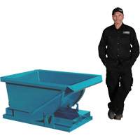Conteneur autobasculeur extra robuste, Acier, 1/3 vg³, Bleu NTL Industrial