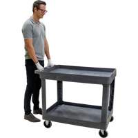 Chariot utilitaire pour l'entretien, 2 tiers, 24-5/8" x 32-1/2" x 40", Capacit&eacute; 550 lb NTL Industrial