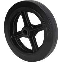 Mold-On Rubber Wheel, 10" (254 mm) Dia. x 2" (50.8 mm) W, 948 lbs. (430 kg) Capacity NTL Industrial