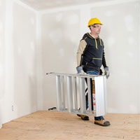 Portable Work-Stand Saw Horse, Aluminum Frame, 12-1/4" D x 48" H NTL Industrial