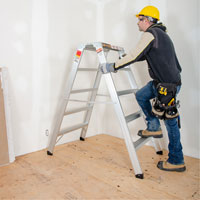 Portable Work-Stand Saw Horse, Aluminum Frame, 12-1/4" D x 56" H NTL Industrial