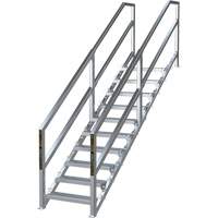 SmartStairs 6-10 Steps Modular Construction Stair System, 75" H NTL Industrial
