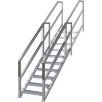 SmartStairs 6-10 Steps Modular Construction Stair System, 75" H NTL Industrial