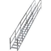 SmartStairs 17-21 Steps Modular Construction Stair System, 157-1/2" H NTL Industrial