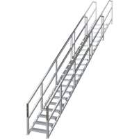 SmartStairs 17-21 Steps Modular Construction Stair System, 157-1/2" H NTL Industrial