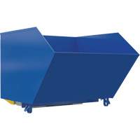Conteneur autobasculeur robuste en style H, Acier, 1-1/2 vg³, Bleu NTL Industrial