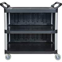 Chariot utilitaire, 3 tiers, 19-3/4" x 37-1/2" x 40-1/4", Capacit&eacute; 250 lb NTL Industrial