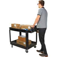 Utility Cart, 2 Tiers, 25-5/8" x 33-1/2" x 43-3/4", 550 lbs. Capacity NTL Industrial