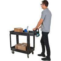 Chariot utilitaire, 2 tiers, 17-1/8" x 33-1/2" x 37-5/8", Capacit&eacute; 550 lb NTL Industrial