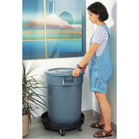 Waste Container Dolly, Polyethylene, Black NA714 | NTL Industrial