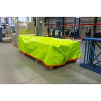 High-Visibility Heavy-Duty Woven Tarp, Polyethylene, Green/Orange, 16' x 20' x 12 mils NTL Industrial