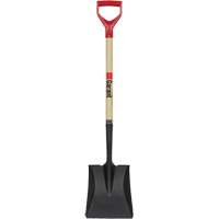 Square Point Shovel, Wood, Tempered Steel Blade, D-Grip Handle, 43-1/2" Long NTL Industrial