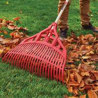 Leaf Rake, 24" Blade, Wood Handle, Plastic Blade NTL Industrial