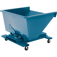Self-Dumping Hopper, Steel, 1 cu.yd., Blue NB967 | NTL Industrial