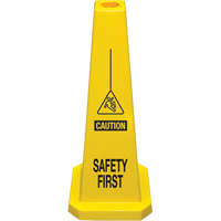 C&ocirc;nes de d&eacute;viation  Safety First , Anglais avec pictogramme NTL Industrial