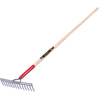 Pro™ Double Back Level Rake, Ashwood Handle, 13-3/4" W, Tempered Steel Blade, 14 Tines ND104 | NTL Industrial