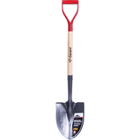 Pro™ Round Point Shovel, Tempered Steel Blade, Wood, D-Grip Handle ND116 | NTL Industrial