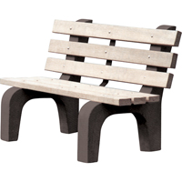 Park Benches, Recycled Plastic, 48" L x 25" W x 31" H, Grey ND452 | NTL Industrial