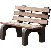 Park Benches, Recycled Plastic, 72" L x 25" W x 31" H, Brown ND451 | NTL Industrial