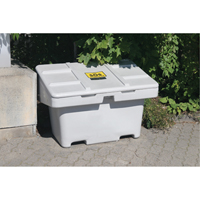 Salt Sand Container SOS™, With Hasp, 30" x 24" x 24", 5.5 cu. Ft., Grey ND701 | NTL Industrial