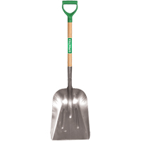 Scoop Shovel, Wood, Aluminum Blade, D-Grip Handle, 29" Length NE161 | NTL Industrial
