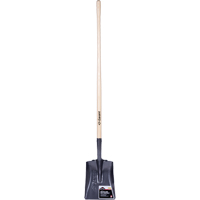 Pro Square Point Shovel, Wood, Tempered Steel Blade, Straight Handle, 48" Long NTL Industrial