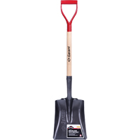 Pro Square Point Shovel, Wood, Tempered Steel Blade, D-Grip Handle, 27-3/4" Long NTL Industrial