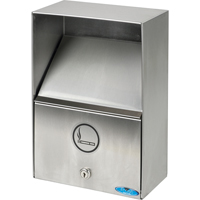 Smoking Receptacles, Wall-Mount, Stainless Steel, 3.3 Litres Capacity, 13-1/2" Height NI743 | NTL Industrial