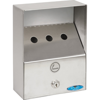 Smoking Receptacles, Wall-Mount, Stainless Steel, 1 Litres Capacity, 9" Height NI746 | NTL Industrial
