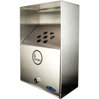 Smoking Receptacles, Wall-Mount, Stainless Steel, 3.3 Litres Capacity, 13-1/2" Height NI752 | NTL Industrial