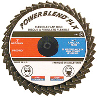 POWERBLEND FLX Roll-on Flap Disc, 2" x Type R, Z40 Grit, Zirconia Alumina NTL Industrial
