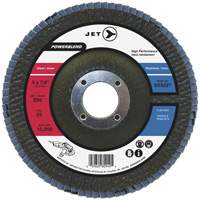 POWERBLEND Flap Disc, 4-1/2" x 7/8", Type 29, Z80 Grit, Zirconia Alumina NTL Industrial