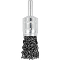 Brosse &agrave; fils cr&ecirc;p&eacute;s mont&eacute;e sur mandrin E050-20, 1/2", Fils 0,02", Tige 1/4" NTL Industrial