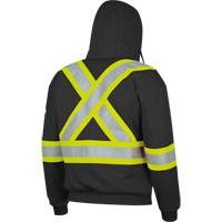 337SF Flame-Resistant Zip Style Hoodie, Men's, Small, Black, 22 cal/cm² NTL Industrial