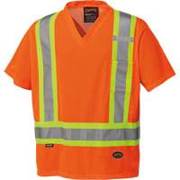 5994 High-Visibility Safety T-Shirt, Polyester, 2X-Large, High Visibility Orange NTL Industrial