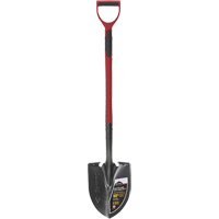Pro™ Round Point Shovel, Tempered Steel Blade, Fibreglass, D-Grip Handle NJ248 | NTL Industrial