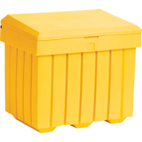 Economy Salt Sand Storage Container, 32" x 23" x 27-1/2", 10 cu. Ft., Yellow NJ451 | NTL Industrial
