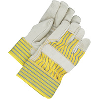 Fitters Gloves with Patch Palm, One Size, Grain Cowhide Palm, Fleece Inner Lining NJC465 | NTL Industrial
