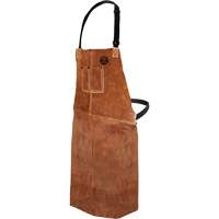Leather Welding Apron, Bib, 36" L, Brown NTL Industrial