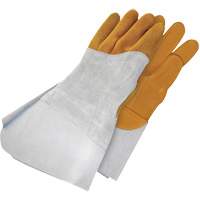 Gants de soudage &agrave; l'arc TIG en cuir de daim retourn&eacute; Gander Brand, Cuir fleur de daim, Taille 10 NTL Industrial