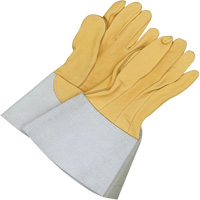 Gants de soudage &agrave; l'arc TIG en cuir de daim retourn&eacute; Gander Brand, Cuir fleur de daim, Taille 10 NTL Industrial
