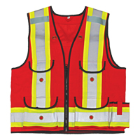 Veste de s&eacute;curit&eacute; pour apenteur All-Trades 1000D, Rouge, Grand, Polyester NTL Industrial