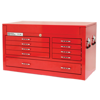 PRO+ Series Top Chest, 42" W, 9 Drawers, Red NTL Industrial