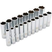Jeu de douilles m&eacute;triques, 19 Mcx, Prise de 1/2", Profond NTL Industrial
